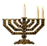 1st night Hanukkah manorah